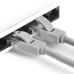 Greenconnect Патч-корд прямой 0.3m, UTP кат.5e, серый, позолоченные контакты, 24 AWG, литой, GCR-LNC03-0.3m, ethernet high speed 1 Гбит/с, RJ45, T568B