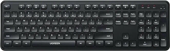 Беспроводная клавиатура UGREEN K331 55654 Wireless Keyboard 2.4GHz RU. Цвет: черный 55654_
