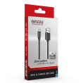 Кабель Ginzzu Lightning (m) -  USB (m),  1м,  2A,  черный [gc-501b]