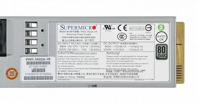 Блок питания SuperMicro 1U 1000W Redundant Power Supply 73.5mm width Titanium Level