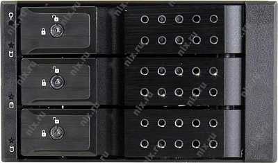 Procase T3-203-SATA3-BK {Hot-swap корзина 3 SATA3/SAS 6Gb (черный) hotswap trayless aluminium mobie rack module (2x5,25) 1xFAN 80x15mm}