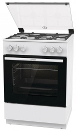 Плита Газовая Gorenje GG6A11WF белый стеклянная крышка реш.чугун
