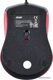 Мышь Acer OMW012 черный/красный оптическая 1200dpi USB 3but ZL.MCEEE.003