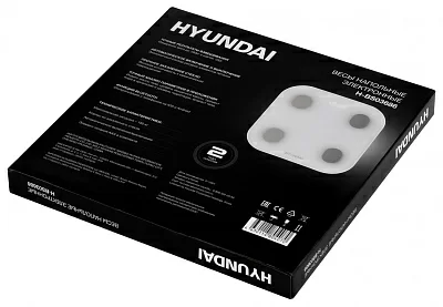 Весы напольные электронные Hyundai H-BS03686 макс.180кг белый
