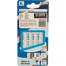 Пилки для лобзика Е5113 (2 мм, 50/75 мм, 5 шт) ELMOS 205511317
