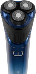 Бритва роторная Hyundai H-SH8089 реж.эл.:3 питан.:аккум. голубой/черный