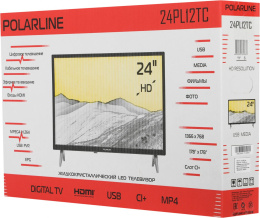 24" Телевизор POLARLINE 24PL12TC HD, черный