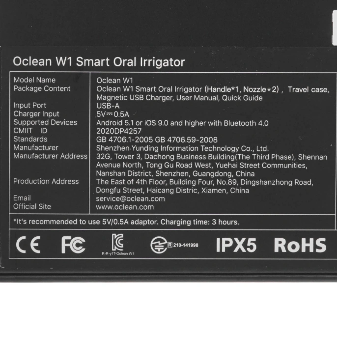 Ирригатор Oclean W1 (Белый)