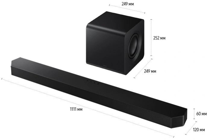 Саундбар Samsung HW-Q800F/RU 5.1.2 200Вт+200Вт черный