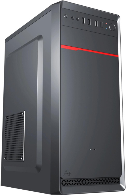 Корпус ATX Digma DCC-MD302, Midi-Tower, без БП,  черный