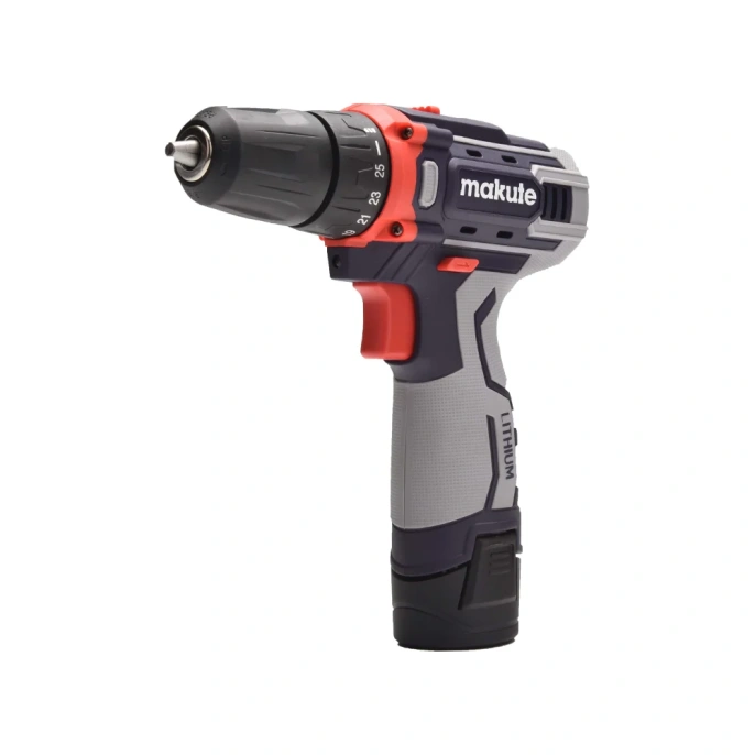 Дрель-шуруповерт аккумуляторная Makute с фиксатором вала (12В, 23Нм) CD126-L