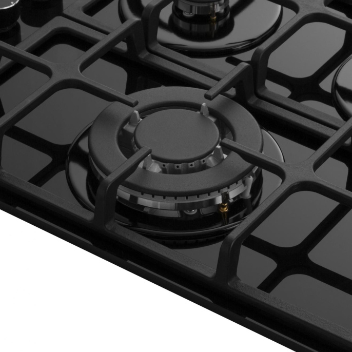 Газовая варочная поверхность Meferi Glass Ultra MGH604 черный