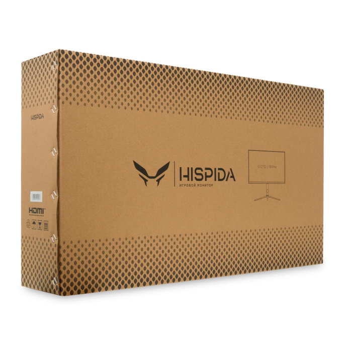Монитор HISPIDA 27'' 2560x1440, IPS, 178/178, 5ms, 300nit, 1000:1, 180Hz, 2xDP/2xHDMI, noxUSB-A, RGB, FreeSync, LowBlueLight, LTSP, ExtPWR, Black, 1y GI27Q18HE