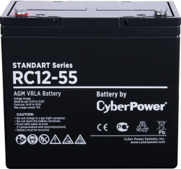 Аккумуляторная батарея CyberPower RC 12-55 / 12 В 55 Ач, напряжение 12В, емкость разряд 20ч 57,1Ач, макс. разрядный