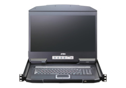 KVM консоль ATEN 18.5" 16-Port PS/2-USB VGA Single Rail WideScreen LCD KVM Switch CL3116NX-ATA-RG