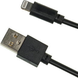 Кабель Digma Lightning (m) -  USB (m),  2м,  2A,  черный [light-2m-blk]