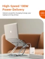 Подставка CABLETIME CS52S (CT-LS08H-AS) док-станция для ноутбука 8-в-1 - Space Grey