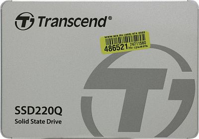 Твердотельный накопительTranscend TS500GSSD220Q SSD220Q SSD 500GB, QLC, 2,5", SATAIII, R550/W500, TBW 100
