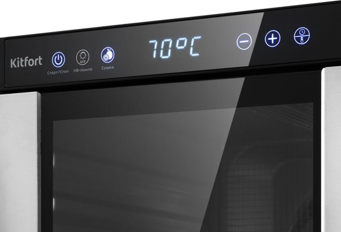 Сушилка для овощей и фруктов KITFORT KT-1916,  черный,  6 поддонов