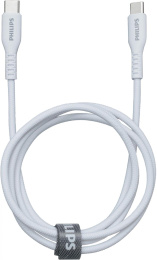Кабель Philips DLC8701 USB Type-C m -USB Type-C m 1.2м белый коробка упак.:1шт
