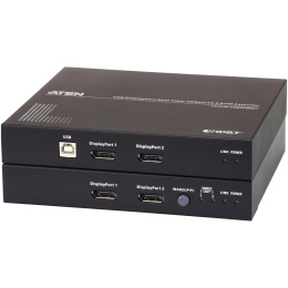 USB, Двойдной DisplayPort, КВМ-удлинитель с поддержкой HDBaseT™ 2.0 4K@100 м /ATEN/ USB Dual DisplayPort HDBaseT2.0 KVM Extender 4K@100м CE924