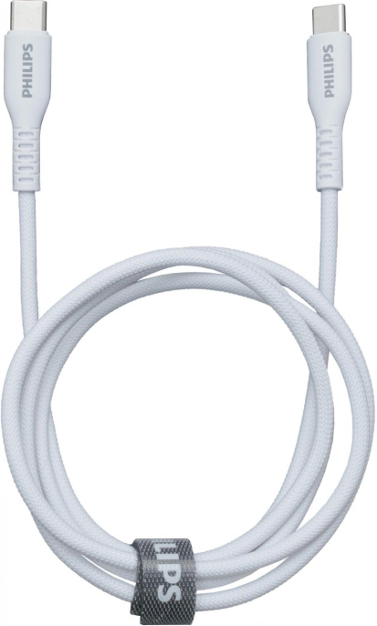 Кабель Philips DLC8701 USB Type-C m -USB Type-C m 1.2м белый коробка упак.:1шт