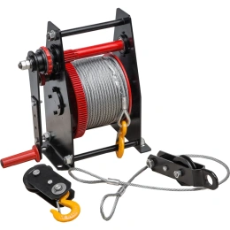 Ручная барабанная лебедка ЦМК ЛР-1 трос 6,5мм*40м L0002