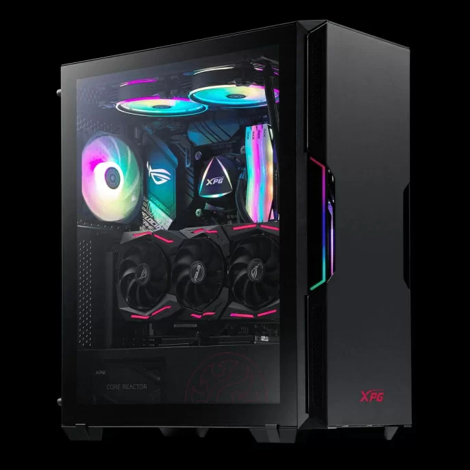 ADATA XPG STARKER черный Mid-Tower, Micro-ATX, Mini-ITX, Standard-ATX, USB 3.2 Gen1 Type-A