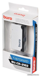 Устройство чтения карт памяти USB2.0 Buro BU-CR-2102 белый