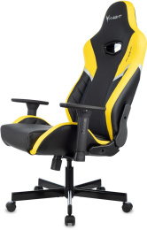 Кресло игровое Knight Thunder 5X черный/желтый экокожа с подголов. крестов. металл