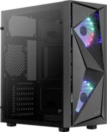 Корпус ATX Aerocool Glider Cosmo-G-BK-v1, Midi-Tower, без БП,  черный