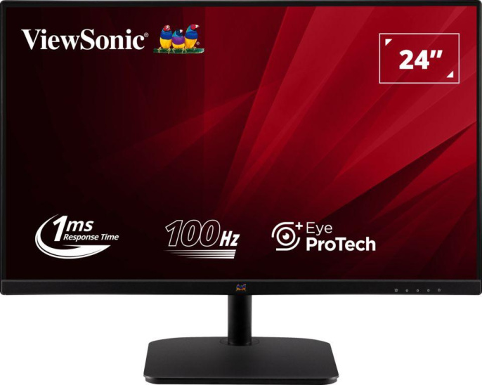 23.8" Монитор ViewSonic VA2432-h,  1920x1080,  IPS,  75Гц,  1хHDMI,  черный [vs17789]