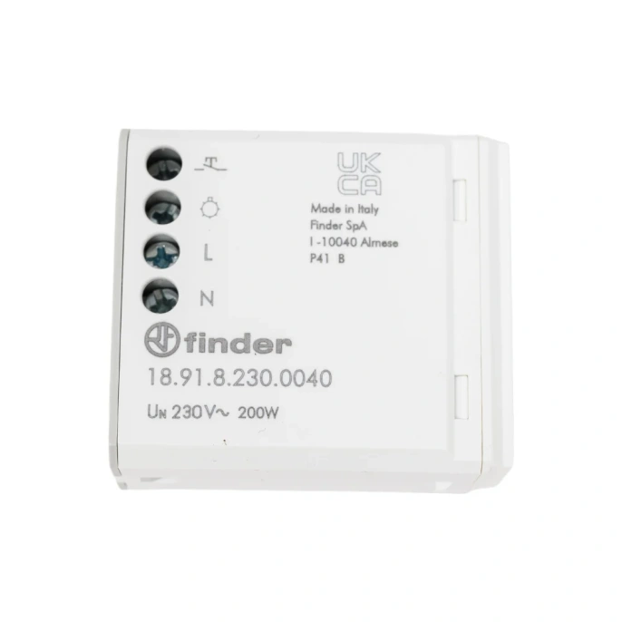 Детектор движения Finder, установка в монт. коробке, выход 1no 200вт 230в ас, питан, 189182300040