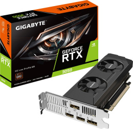 Видеокарта GIGABYTE NVIDIA  GeForce RTX 3050 GV-N3050OC-6GL 6ГБ GDDR6, Low Profile,  OC,  Ret