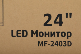 Монитор Pinebro 23.8" MF-2403D черный IPS LED 5ms 16:9 HDMI M/M матовая 1000:1 250cd 178гр/178гр 1920x1080 75Hz VGA DP FHD 2.45кг