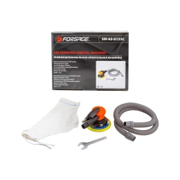 Пневмошлифовальная орбитальная машинка Forsage 6" эксцентр, 5 мм, 150 мм, 10500 об/мин, 84 л/мин, 6.3 бар, с принудительной системой пылеотвода F-SM-65-6133C(26200)