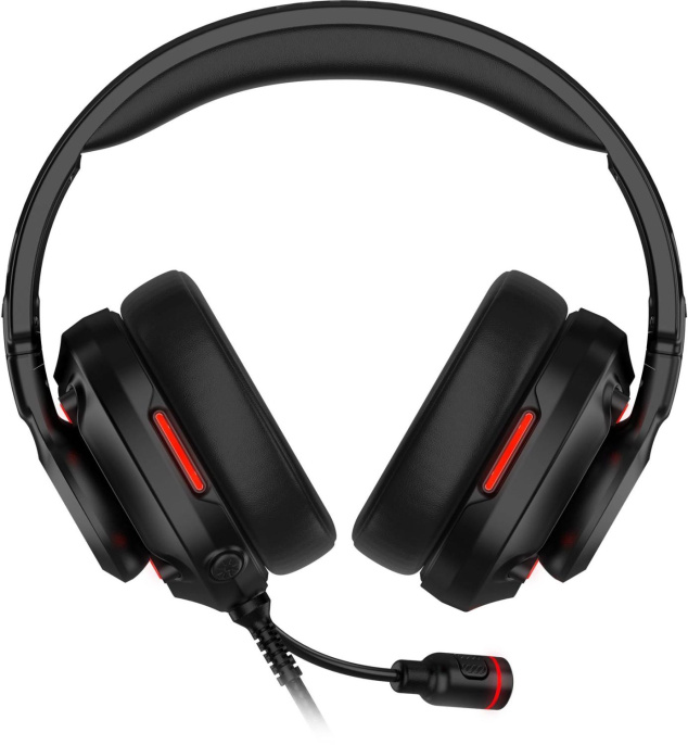Гарнитура игровая Acer Nitro OHW306,  для компьютера, мониторные,  проводные, черный  / красный [zl.hdsee.00e]