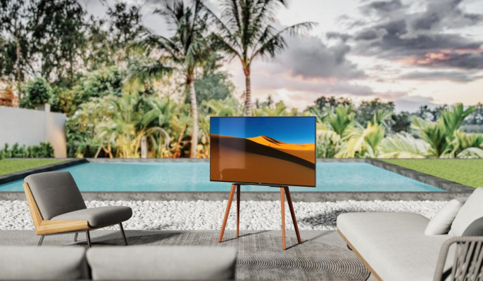 Подставка для телевизора Cactus CS-ST3644BKWN, 43-65", напольный, черный/орех