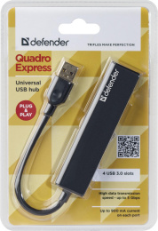 Хаб (разветвитель) Defender Quadro Express [83204]