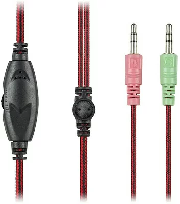 Наушники с микрофоном SVEN AP-G857MV Black-Red (с регулятором громкости шнур 2.2м)