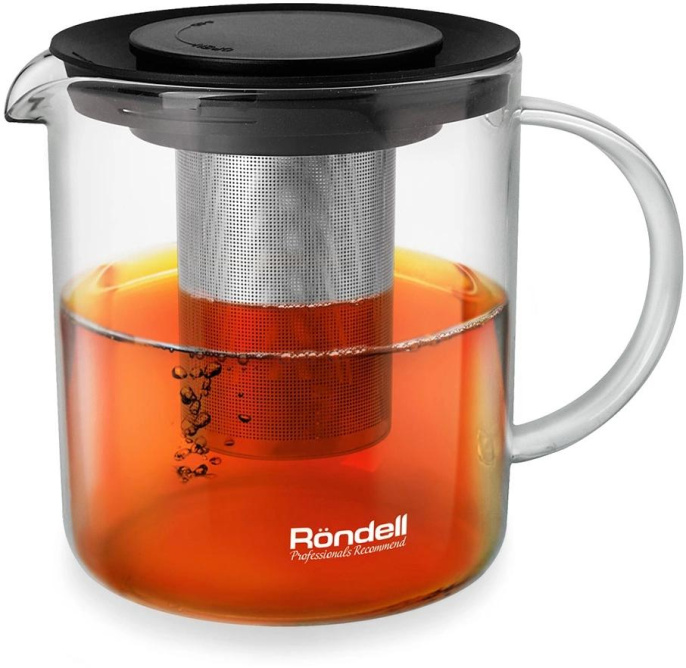 Чайник завароч. Rondell Klar RDS-1233 1л прозрачный/черный