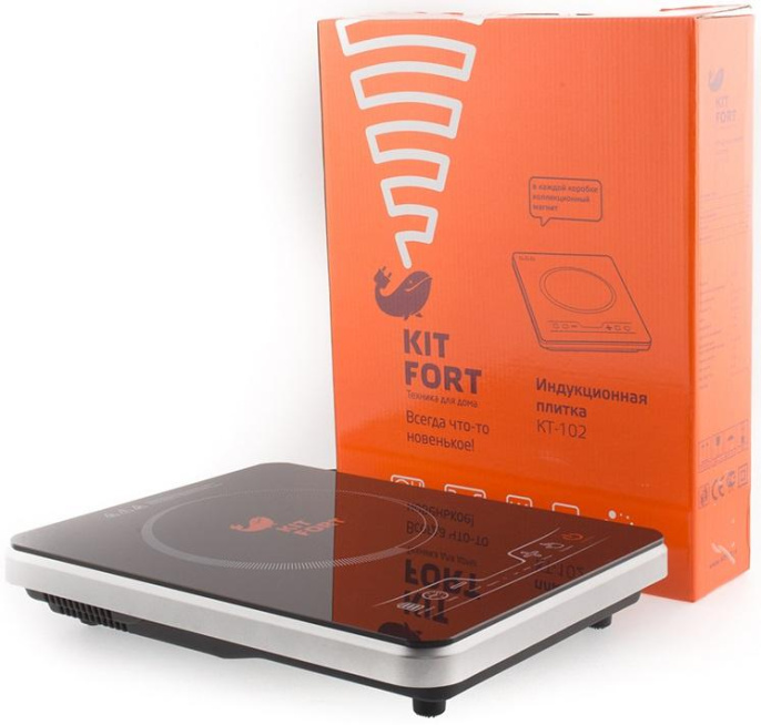 Настольная плита электрическая KitFort КТ-102, стеклокерамика, черный