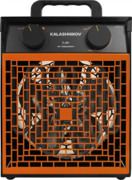 Электрическая тепловая пушка KALASHNIKOV KVF-E3-12,  3кВт, оранжевый