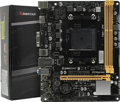 Материнская плата BIOSTAR A68MHE (RTL) SocketFM2+ AMD A68H PCI-E Dsub+HDMI GbLAN SATA MicroATX 2DDR3