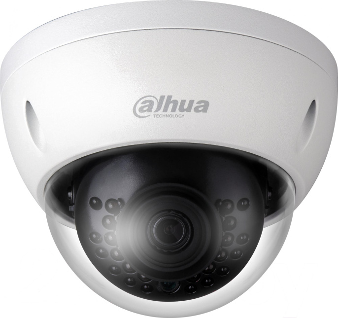 Видеокамера Dahua DH-IPC-HDBW1431EP-0280B-S4 домашняя проводная, купольная, матрица 1/3" CMOS, 4 МП, объектив F/2 2.8 мм, ИК-подсветка, интерфейс проводной, сжатие: H.264, H.265