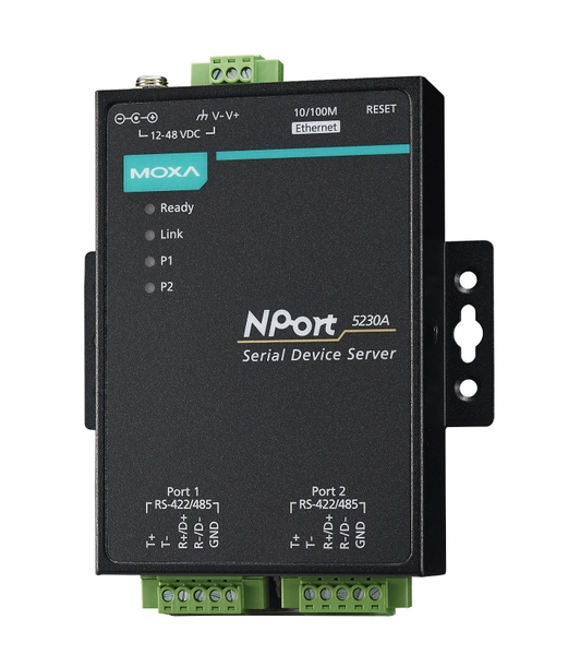 Переходник MOXA NPort 5230A, 2 порта RS-422/485, 1 порт 10/100BaseTX