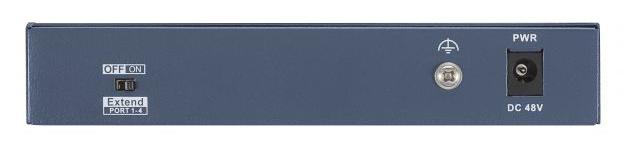 Коммутатор Hikvision DS-3E0106HP-E 4x100Мбит/с 2PoE+ 1PoE++ 60W неуправляемый
