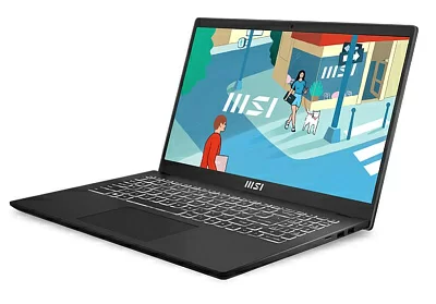 Ноутбук Modern 15H Core i5-13420H 15.6" FHD (1920*1080), 60Hz lPS DDR4 16GB*1 Iris Xe Graphics 512GB SSD 3cell (53.8Whr) 1.9kg Single backlight (White) DOS,1y Black KB Eng/Rus