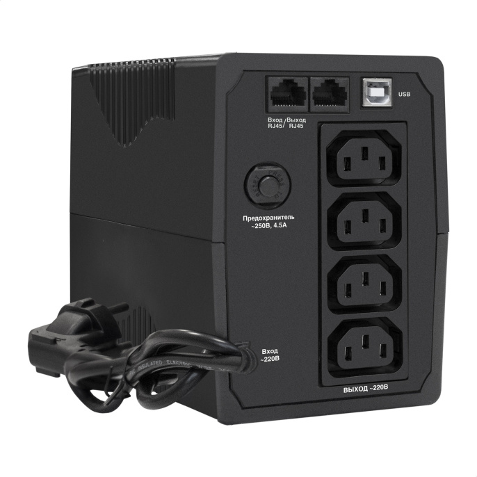 ИБП ExeGate SpecialPro UNB-600.LED.AVR.4C13.RJ.USB 600VA/360W, LED, AVR, 4*C13, RJ45/11, USB, батарея 12V 7.2Ah, Black EX292763RUS