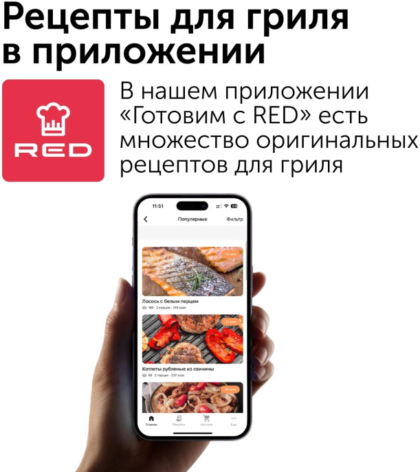 Электрогриль RED solution RGM-M815,  черный и серебристый